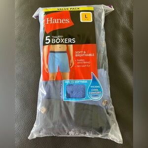 Hanes Men's Tagless Boxer Briefs - 5 Pack Size L
